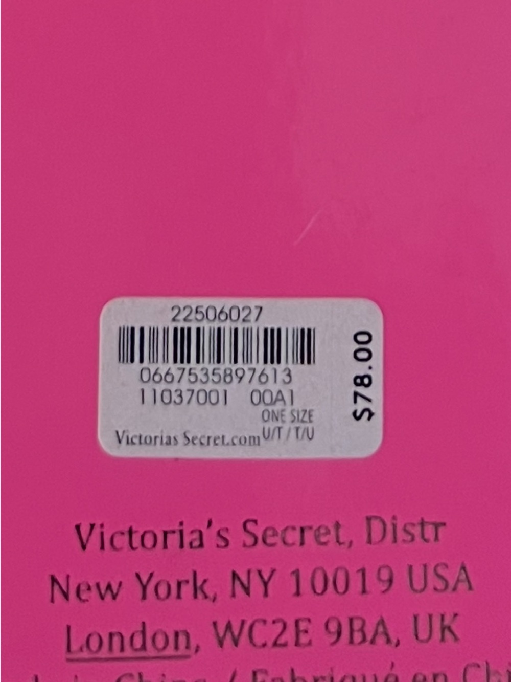 Victoria's Secret Gold-tone Pink Boxed Crystal Angel Wing Drop Necklace - Picture 4 of 4